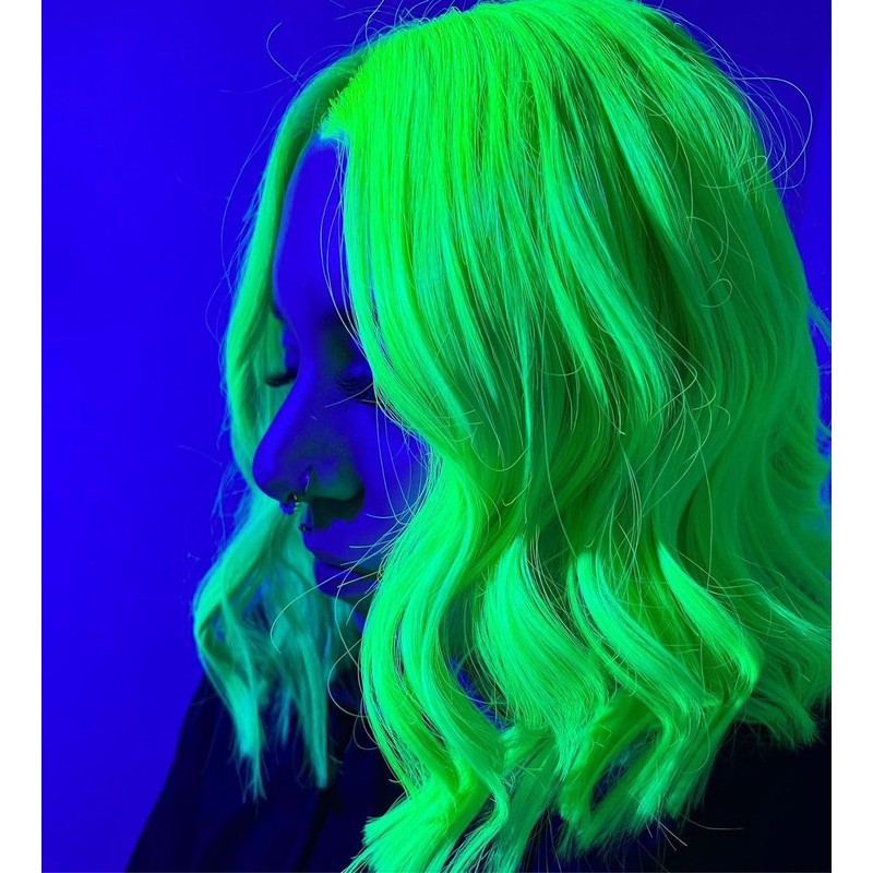 Crazy Color Caution UV Semi-Permanent Hair Dye. Highly Pigmented Neon