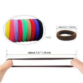 JIRIS 100 pcs No Break Hair Ties fitting Kit, and limited-time Starter Kit | Gentle for any hair type with no slipping or snagging Color mixing(Red)