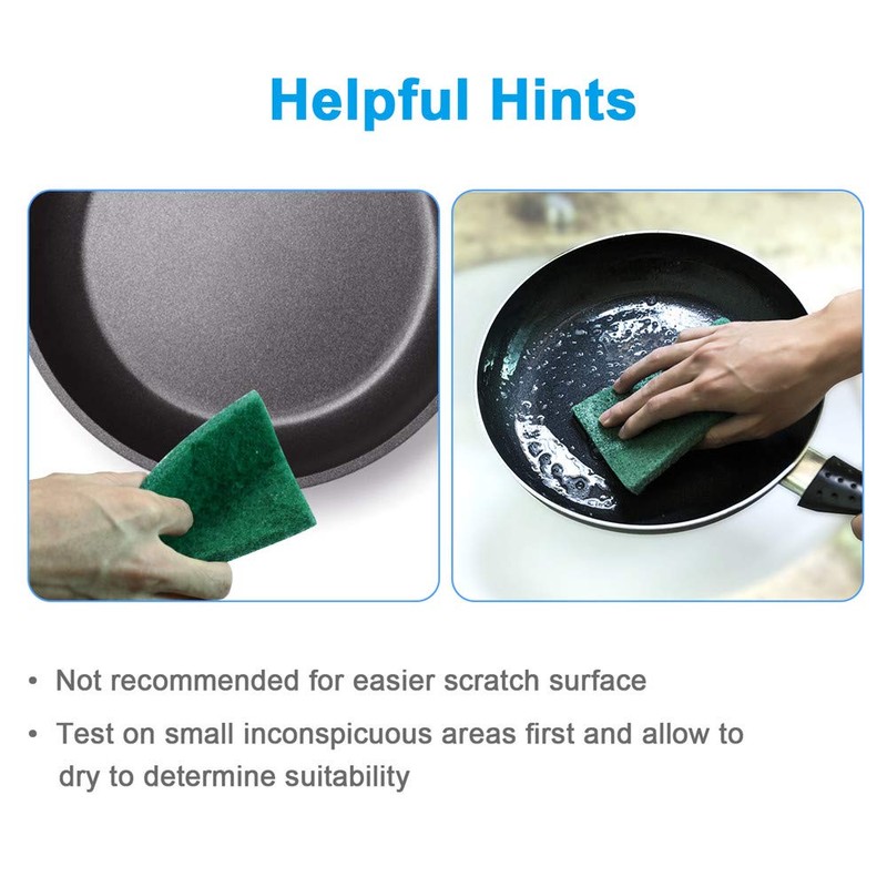 8PCS Scouring Pad - Premium Heavy Duty Scrub Pads, Reusable