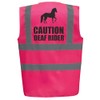 Caution Deaf Rider Horse Riding Equestrian Premium Pink Hi Vis