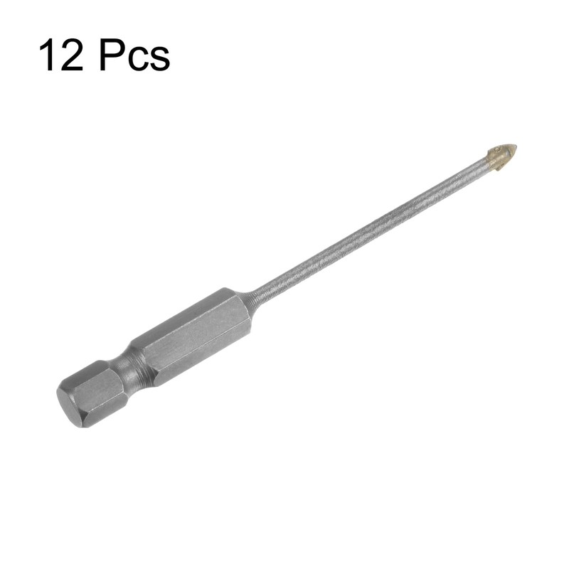 sourcing map 12pcs Concrete Masonry Drill Bits 3mm (1/8") Tungsten