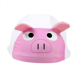Swimming Hat Swim Cap Baby Swim Cap Girls Boys Swimming Cap Ear Pads Waterproof Swim Hat Elastic Lightweight Breathable Swim Training Cap Cute Animal Character Toddler Pool Hat Swimming Supplies Pink