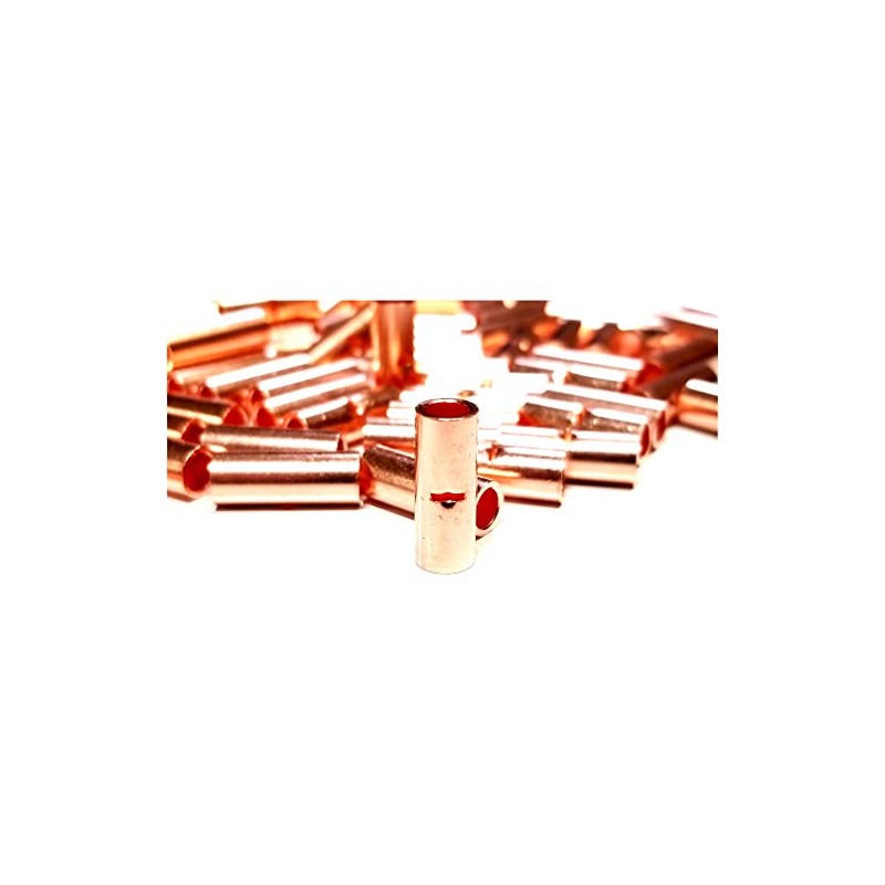 12-10 Gauge UN-Insulated Non Insulated Bare Copper Butt Splice Connector