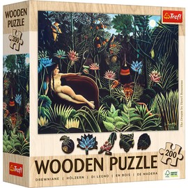 Trefl The Dream - Henri Rousseau 200 Jigsaw Puzzle Wood Craft Irregular Shapes, 5 Special Puzzles, Famous Paintings and Artists, Creative Fun for Adults and Children from 9 Years Old
