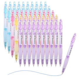 M&G Ballpoint Pen 0.38mm, 50pcs Retractable Blue Ink Click Ball Point Pen Writing Supplies for Journaling Home Office Classroom, Multicolor