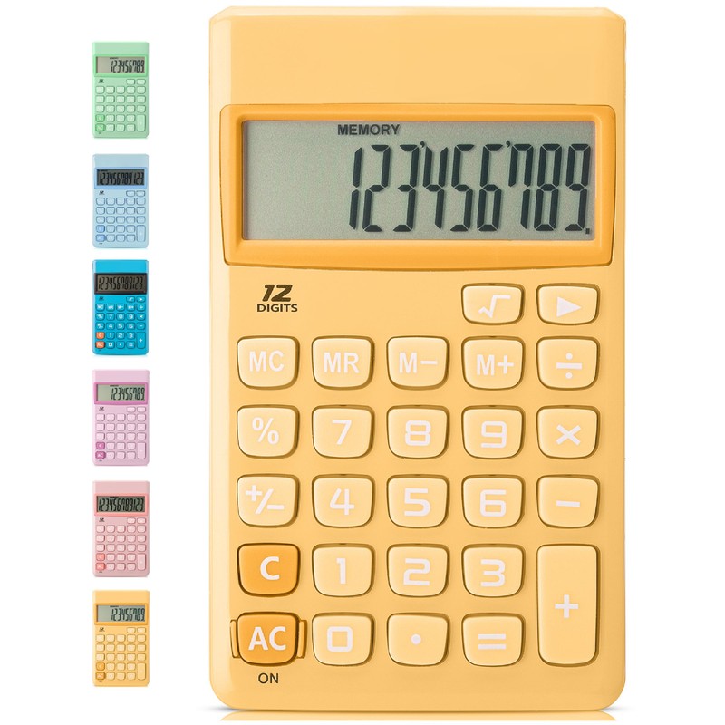 Mr. Pen- Standard Function Calculator, 12 Digits, Small Calculator, Orange