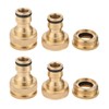 Hicello 4PACK Garden Hose Tap Quick Connectors, 3/4 inch &