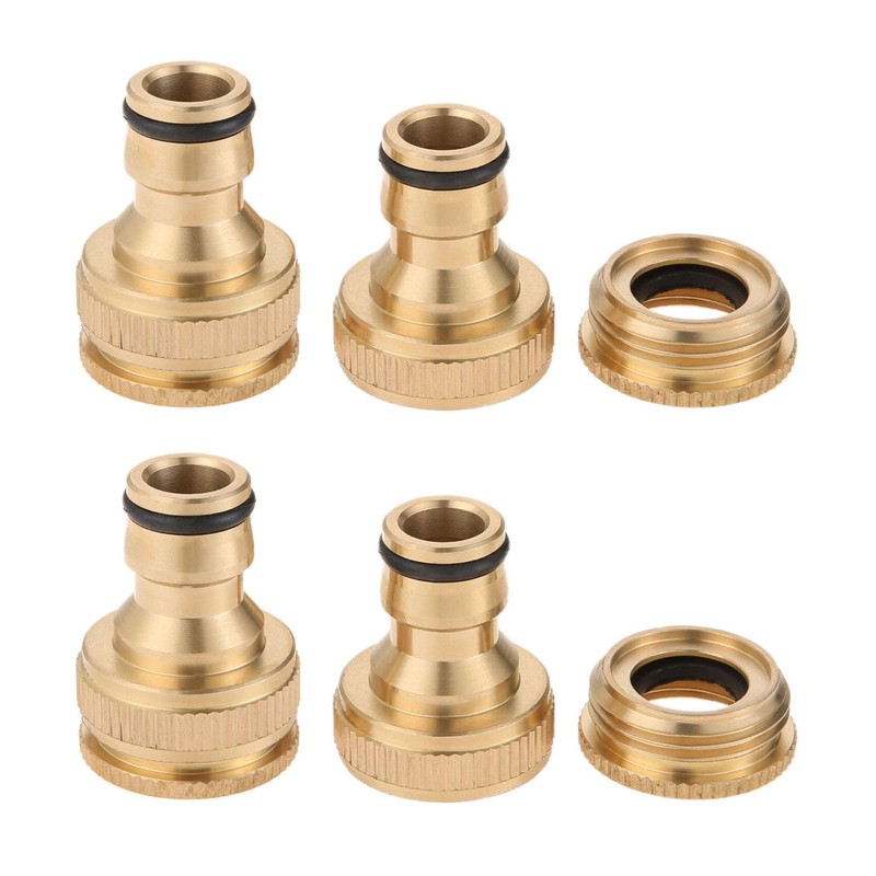 Hicello 4PACK Garden Hose Tap Quick Connectors, 3/4 inch &