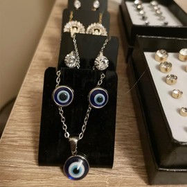 BESTYASH 10 Pcs Acrylic Earring Display Holder Black Jewelry Organizer Stand for Earrings and Studs Ideal for Home and Store Display 1.77x1.57x1.38 Inch