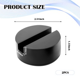 2PCS Jack Stand Pads,Rubber Pinch Weld Jack Pad with Recess Design for Cushioning and Protection Jack Pads,Universal Car Accessories Pinch Weld Jack Adapter Fits Most Cars