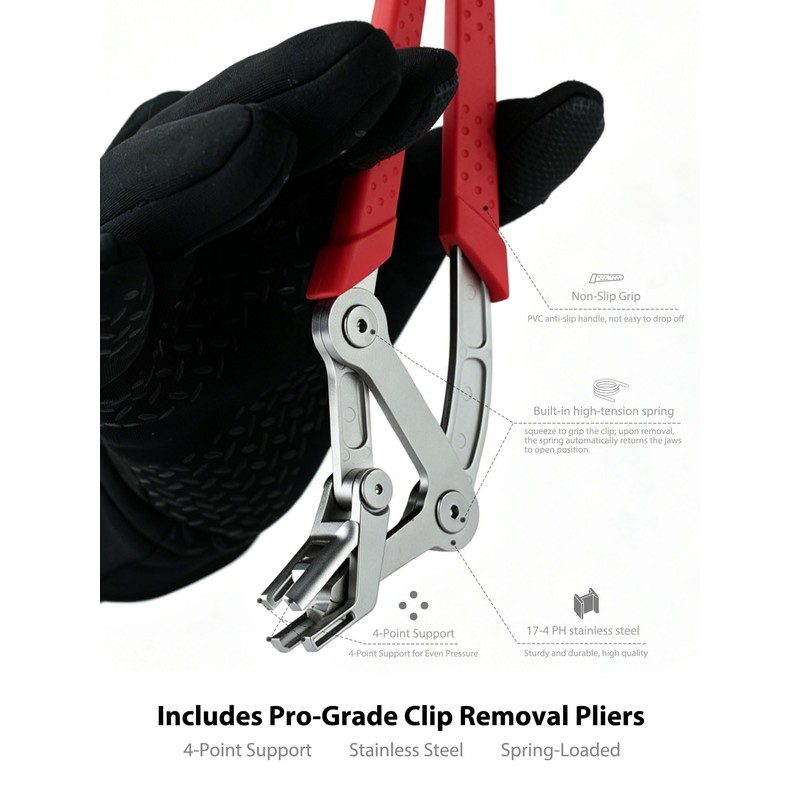Mumicol Professional Clip Removal Pliers Set with 200PCS Push Pin