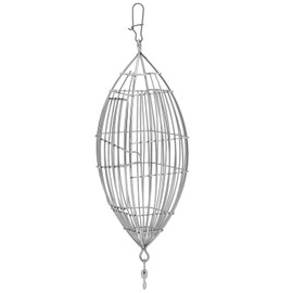 Fishing Bait Cage Stainless Steel Lure Cage Carp Fishing Trap Basket Feeder Holder for Shrimp Crab Fish BaitsL