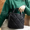 Vita Felice inb-10087p Women's Quilted 2-Way Tote Bag, Black