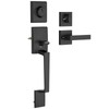 RAFECIEE Black Front Door Handle and Deadbolt Set, Front Door