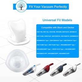 EVF100 Filters for Black and Decker HNV220B, HNV215B, HNV115J, HNV220BCZ10FF, HHS315J01, HNV220BCZ22FF, BDH7200CHV, HNV220BCZ26FF, HNV220BCZ12FF, BDH1000CHV, HNV115B Part # 90590689, Washable, 8 Pack