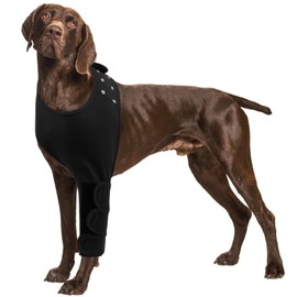 IECOii Dog Recovery Sleeve, Dog Recovery Suit, Abrasion Resistant Dog Recovery Sleeve Front Leg, Protective Elbow Protector for Medium Large Dogs, Dog Cone Alternative to Stop Licking Leg Wounds