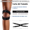 Rodillera con Soporte Doble para Rótula, 2 Piezas, Negro