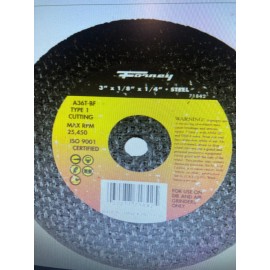 Forney Type 1 3 In. x 1/8 In. x 1/4 In. Steel Cut-Off Wheel 71842 Forney 71842