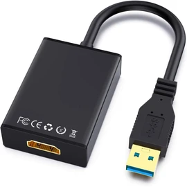 USB to HDMI Adapter, 1080P HDMI to USB Adapter for PC Laptop Projector HDTV Compatible with Windows XP 7/8/8.1/10/11[Mac OS not Supported]