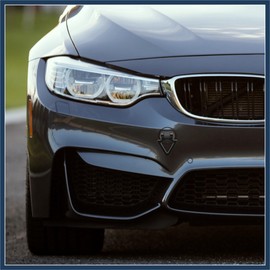 INFINAUTO 2 Set Universal Black Triangle Shaped Car Tow Hook Decor Bumper Trailer Sticker Stylish Design