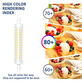 Caldarax Caldarax Leuchtmittel R7s LED 118mm 12W, Kaltwei? 6000K R7s LED Lampe 118mm 1500LM Ersatz Fr 120W R7S Halogenlampe, Nicht Dimmbar, 360 Abstrahlwinkel, AC 220V-240V, 2 Stck