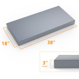 LBG Products Mini Split Pad,Equipment Pad 38" x 18" x 3" for Mini Split Air Conditioner Heat Pump Systems,Plastic Ground Pad for Outdoor Condenser Units,Mini Split AC Condenser Pad (Grey)