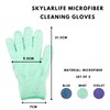 Skylarlife Microfiber Auto Dusting Cleaning Gloves Effective Cleaning Best Edge
