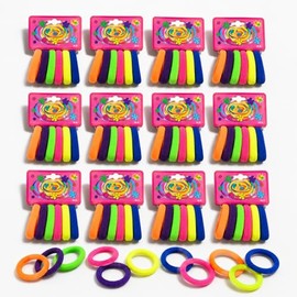 72 Pcs Ligas para Peinar el Cabello, Donas para Cabello, Donas para Cabello Altamente Elásticas Lazos del Pelo para Coleta, Bandas de Goma de Pelo Algodón sin Costuras Corbatas para el Cabello para Niñas y Mujeres (Black) (Neon)