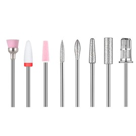 AOLONOVO 8 Stück Keramik Nagelfräser Bits Professioneller Nagelfräser Aufsätzeaus Entfernen Gel Acryl Nagelhaut Diamant Nagelbohrer für Maniküre Pediküre Home Verwenden Sie großes Geschenk