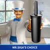 MR.SIGA Toilet Bowl Brush and Holder for Bathroom, Black, 1