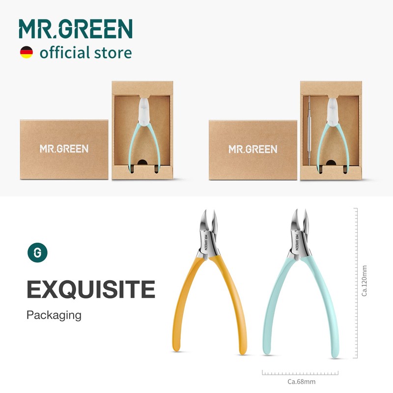 MR.GREEN- Cortaúñas cómodo y profesional, diseño de olécranon preciso y