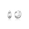 A pair of 925 silver standard volume one-touch ring earrings
