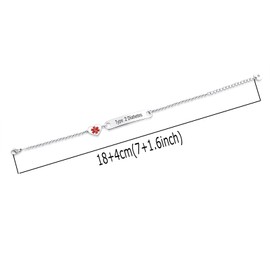 SBI Jewelry Medical Alert Epilepsy Bracelets for Women Engraved Medical Bracelet Mens Medical Bracelet