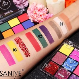Saniye | Paleta de Sombras "Día de los Muertos" | 9 Tonos Vibrantes