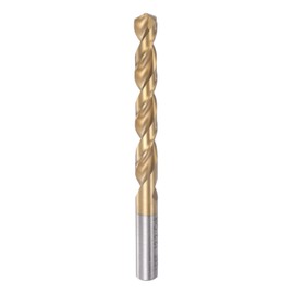 sourcing map Twisted Drill Bit 12.2 mm Titanium Coated (HSS-E) M42 High Speed Steel 8% Cobalt Straight Shaft for Stainless Steel Aluminium Alloy Metal