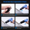 GRYVOZE Pneumatic Rivet Nut Gun Kit with 1/4 & 5/16