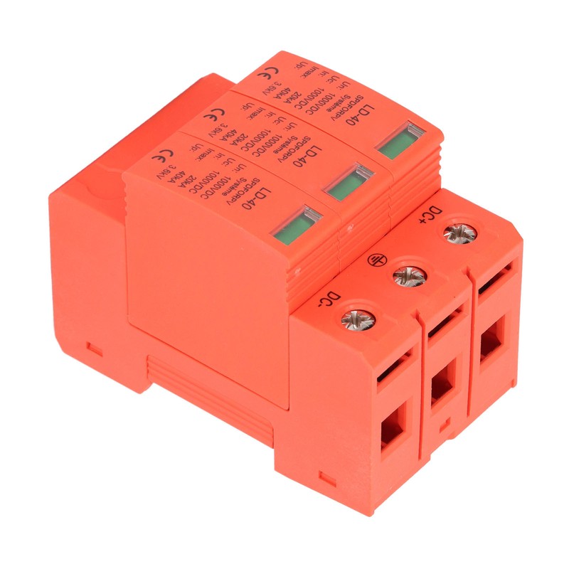 DC Surge Protector 3P DC Voltage Surge Arrester Photovoltaic Lightning