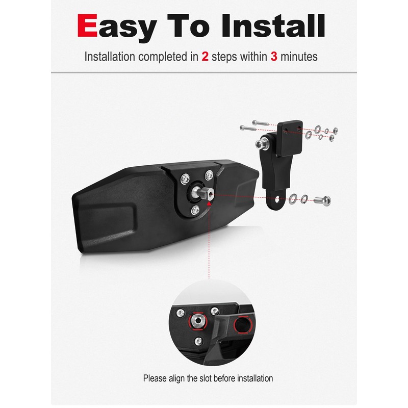 ZIDIYORUO UTV Rear View Mirror Compatible with Polaris Ranger Accessories