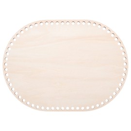PH PandaHall 1pc Wooden Bag Bottom Oval Natural Wood Base Shaper 13.7x9.8/35x25cm Crochet Basket Base for DIY Knitting Crochet Yarn Storage Bag Weaving Crafts Home Decoration, Hole:8mm