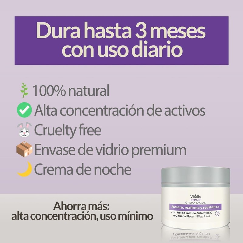 Crema Despigmentante de Noche Antiedad y Antimanchas Oscuras, 50g