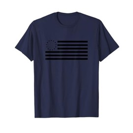 Betsy Ross Flag Black Cool Modern Style T-Shirt