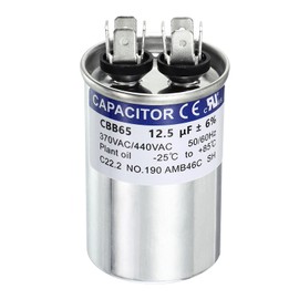 sourcing map 12.5MFD CBB65 Run Start Capacitor 12.5uF, 370/440V Round AC Capacitor for AC Motor Run, HVAC, Air Conditioner, Condenser Motors