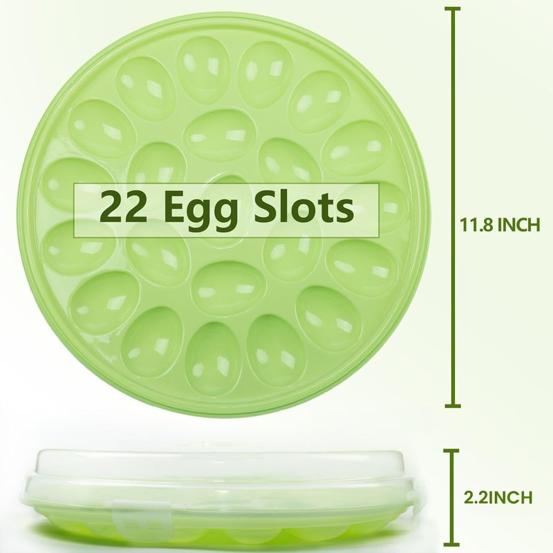 HANSGO Deviled Egg Containers with Lid, Deviled Egg Platter Carrier