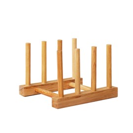 Bamboo Dish Rack,Pot lid/Plate/Cutting Board Organizer for Kitchen cabinets,Bottle Drying Holder