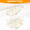 Pot and Pan Organizer Under Cabinet, Expandable Pan Organizer, White