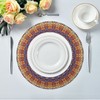 Kigai Mandala Round Placemats Set of 4, Non-Slip Table Mats