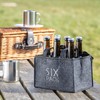 com-four® 2 x bottle bags, felt drink holder for 6