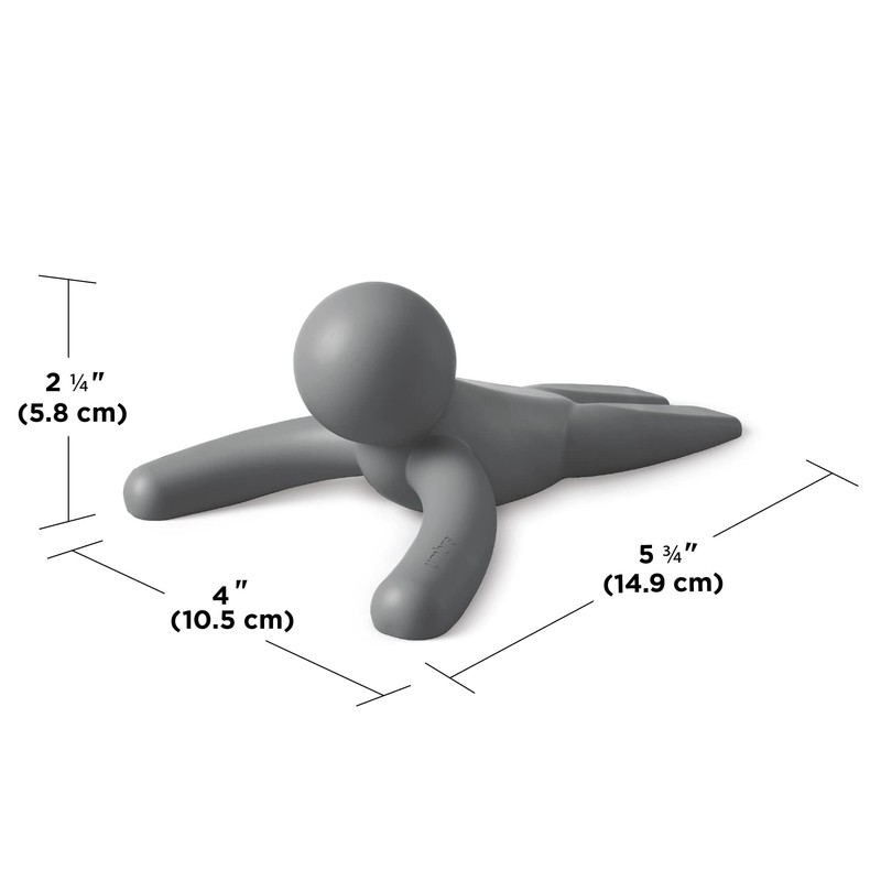 umbra Rubber Door Stopper Insert-Type Door Stopper Gray 2-pack BUDDY