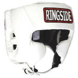 Ringside Competition-Like Boxing Headgear with Cheeks, White, Small