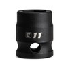 Capri Tools 11 mm Stubby Impact Socket, 3/8 in. Drive,